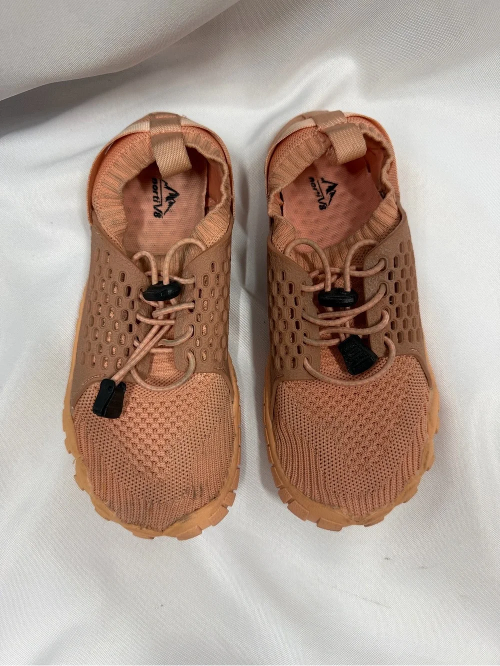 NORTIV 8 | Water Shoes Peach Pink Lightweight Unisex Kids Size 3